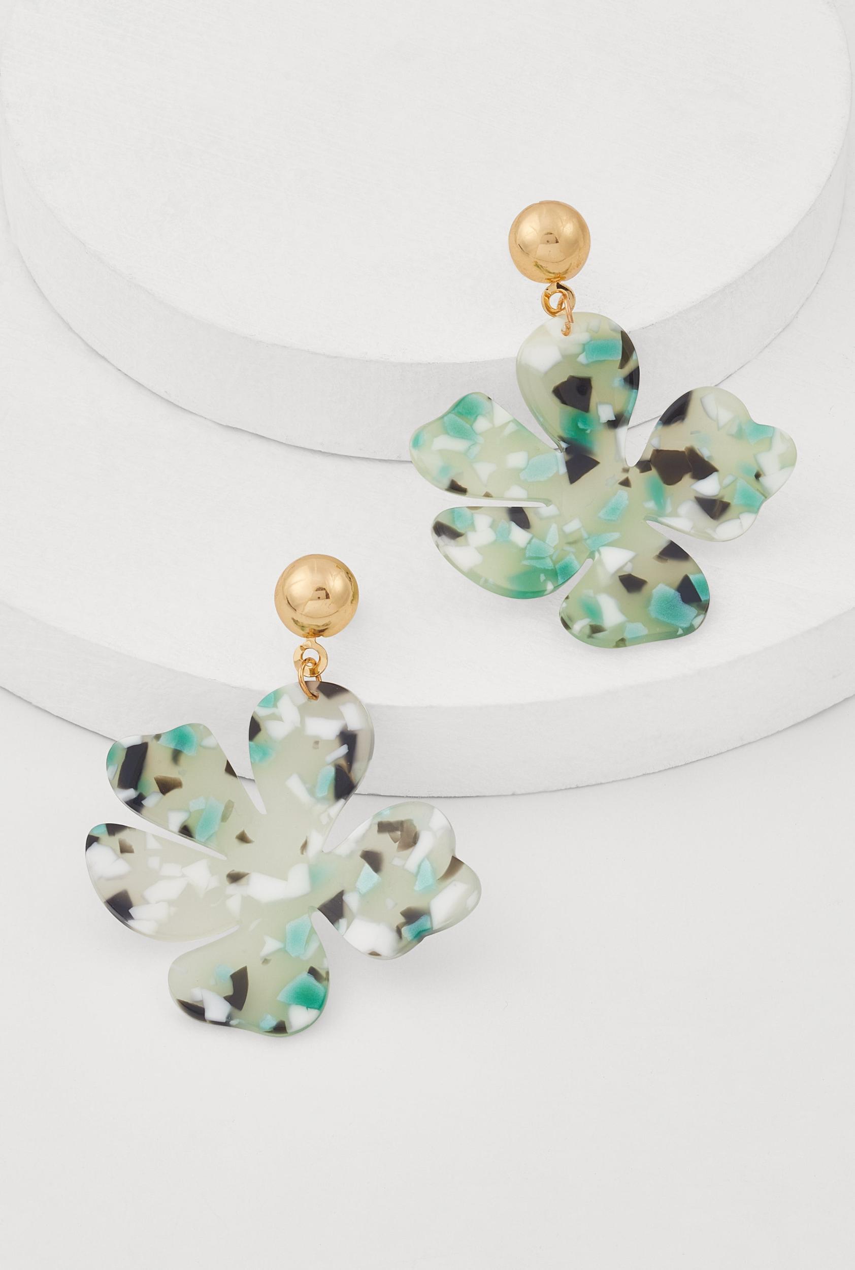 Resin Flower Drop Earrings Female Product Image