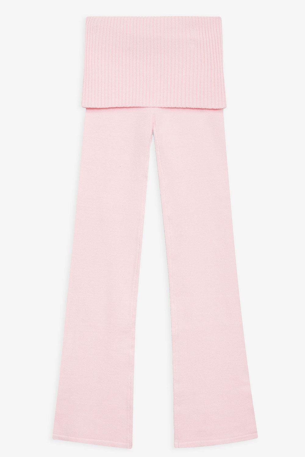 Mason Cloud Knit Flare Pant - Rose Quartz Product Image