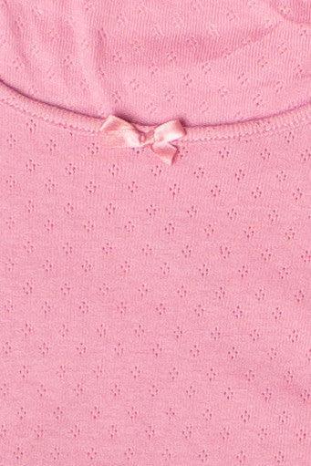 Long Sleeve Pointelle Bow Top Product Image