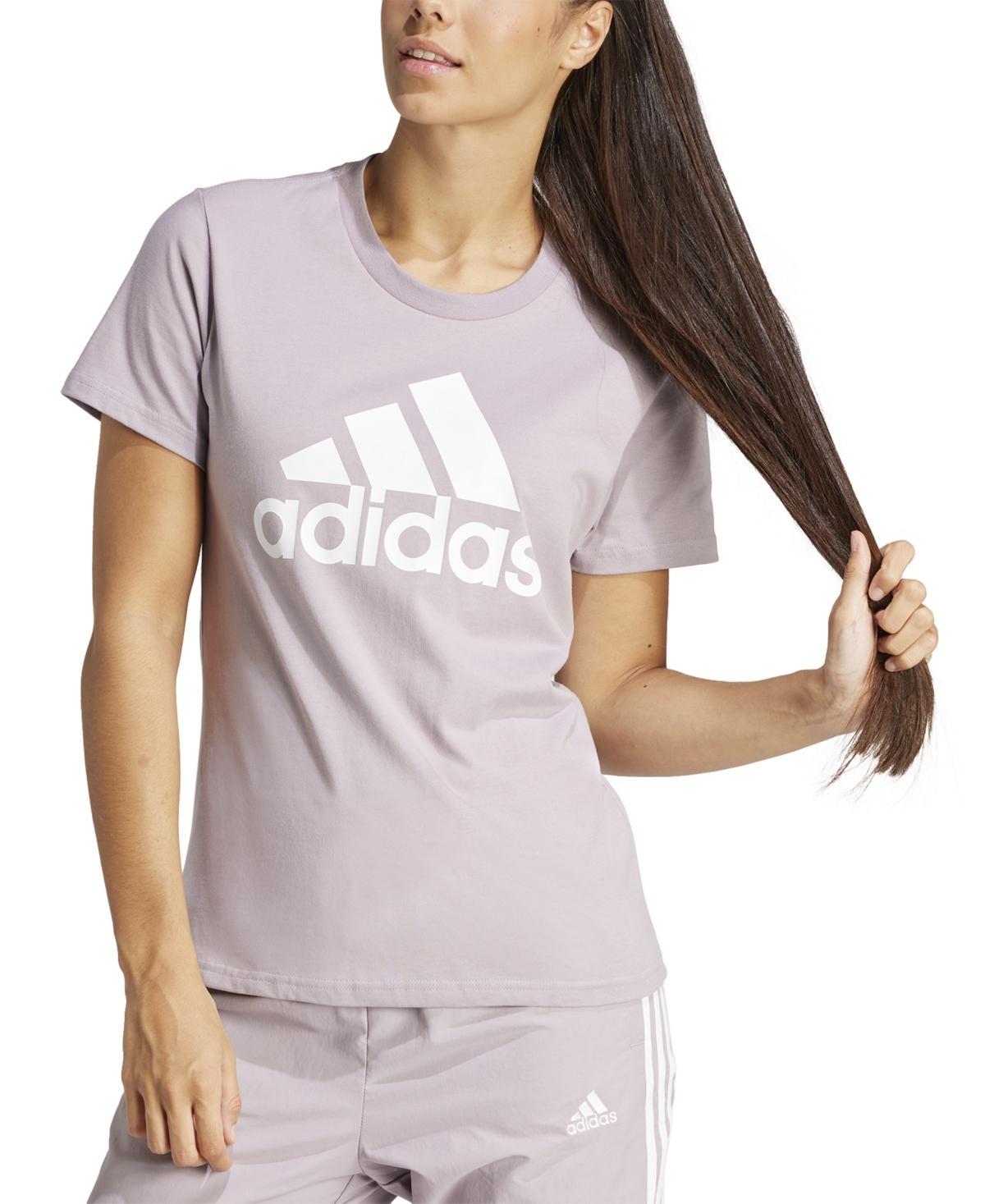 adidas Essentials Logo Tee White XS Womens Product Image