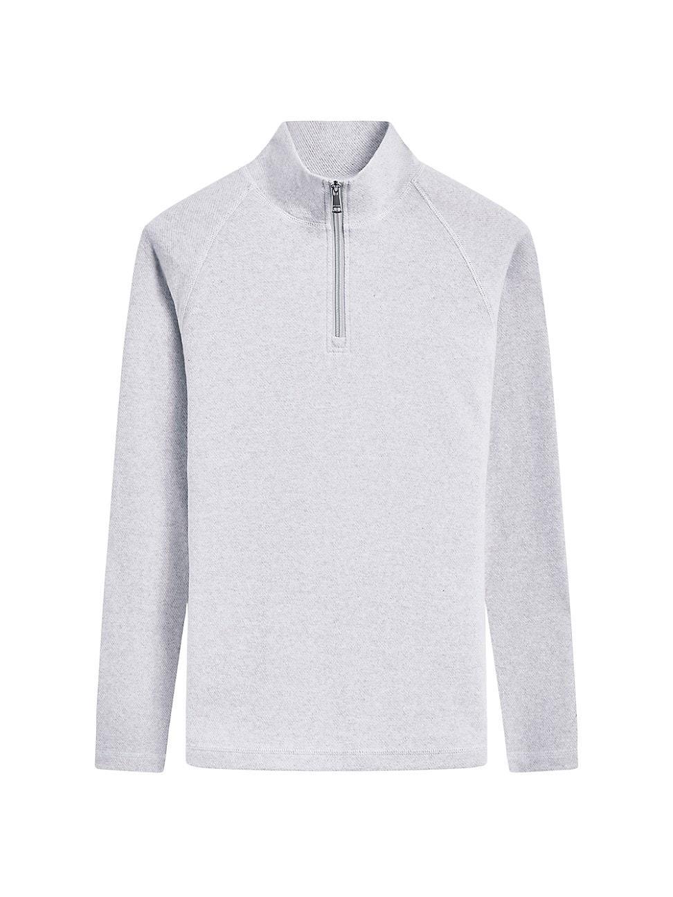 Mens Knit Quarter-Zip Cotton-Blend Sweater Product Image