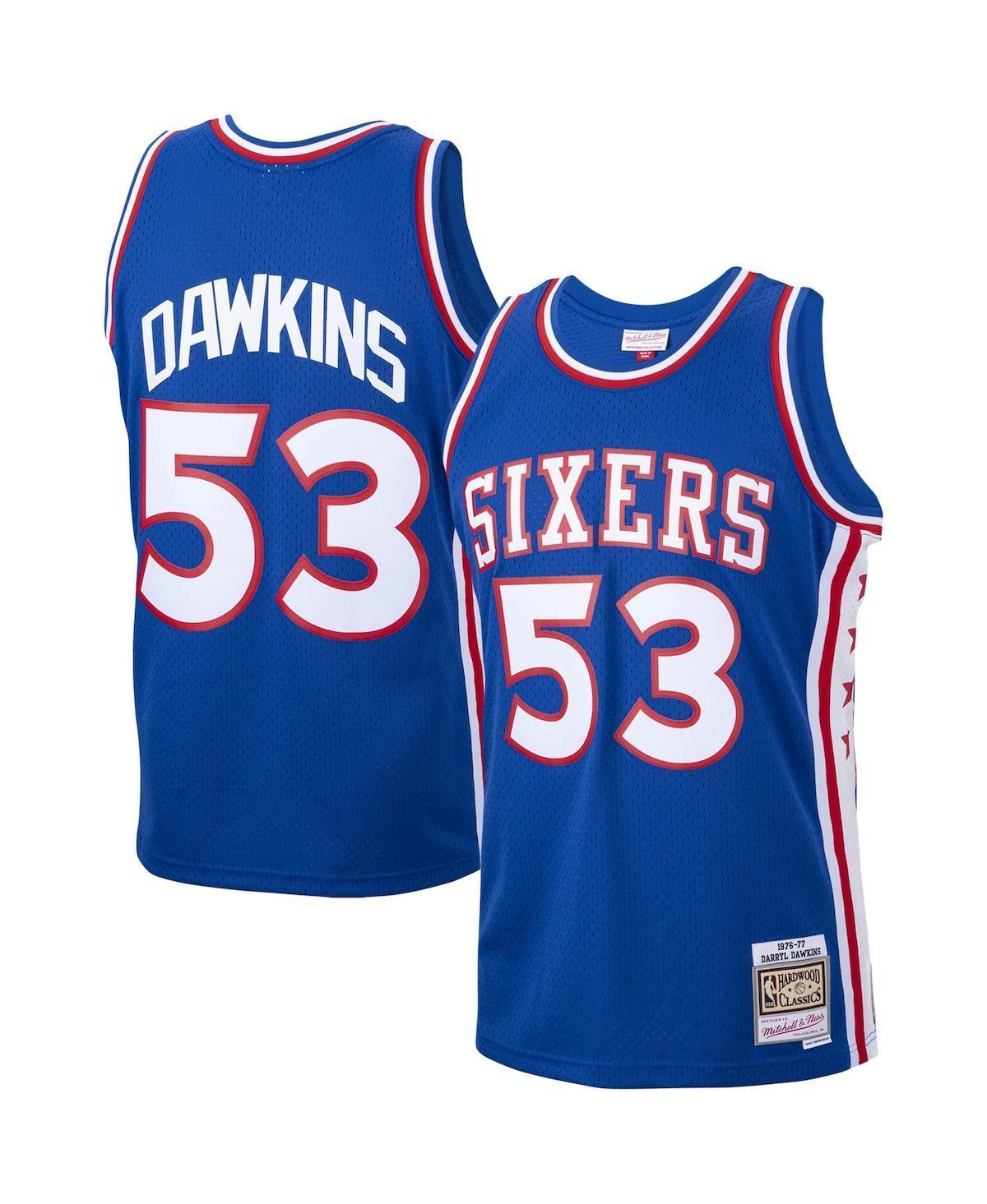Men's Mitchell & Ness Darryl Dawkins Royal Philadelphia 76ers 1976/77 Hardwood Classics Swingman Jersey, Size: Medium, 76r Blue Product Image