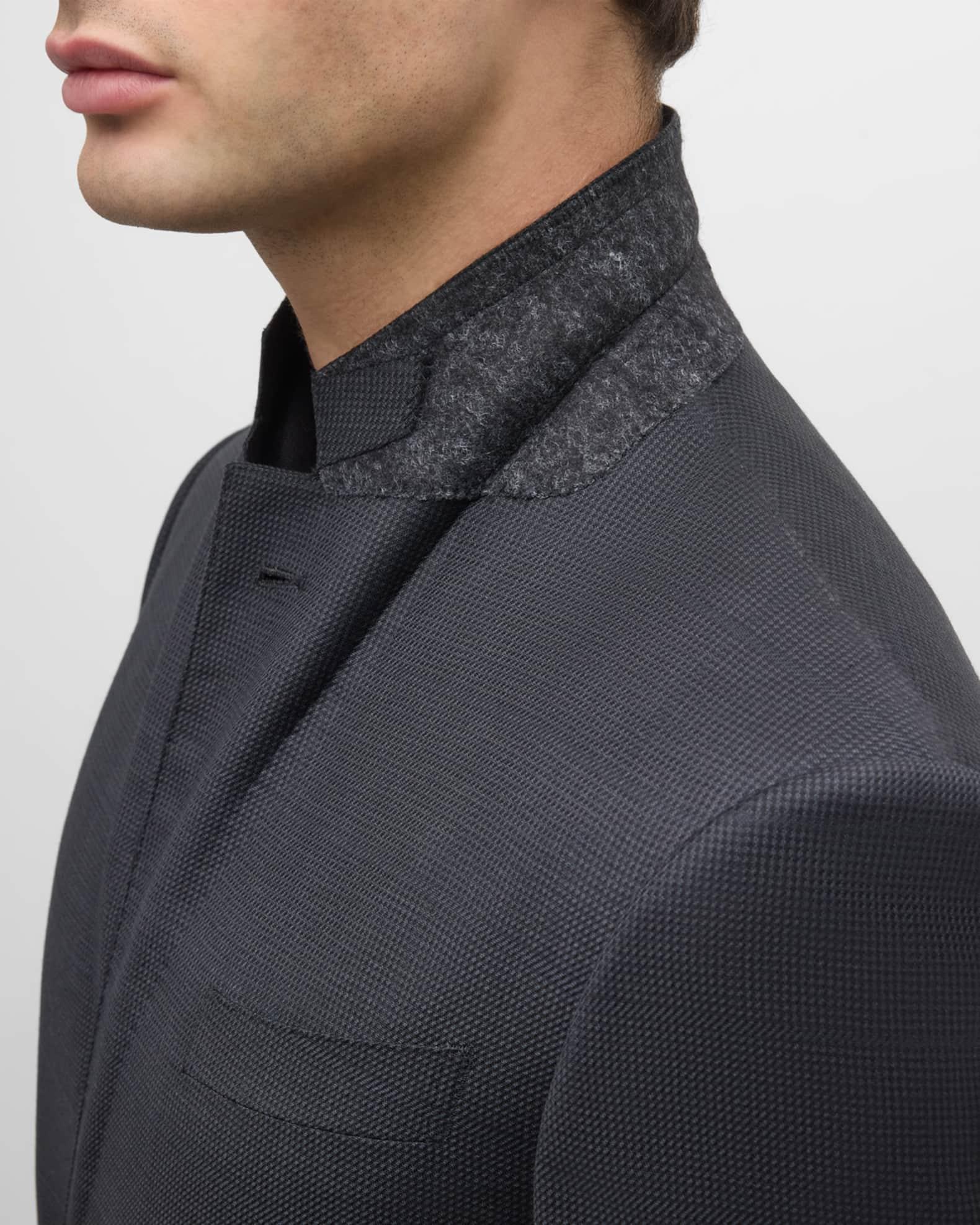 Men's Tonal Plaid Wool Suit Product Image