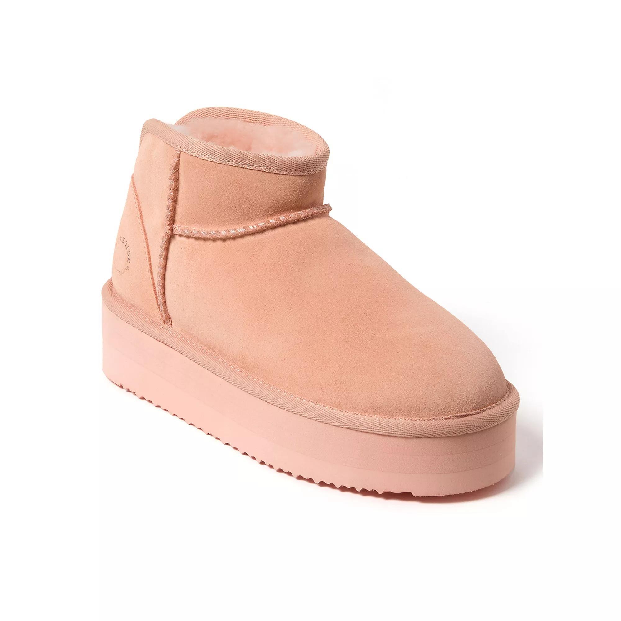 Fireside by Dearfoams Kingston Women's Shearling Platform Slippers, Size: 8, Purple Product Image