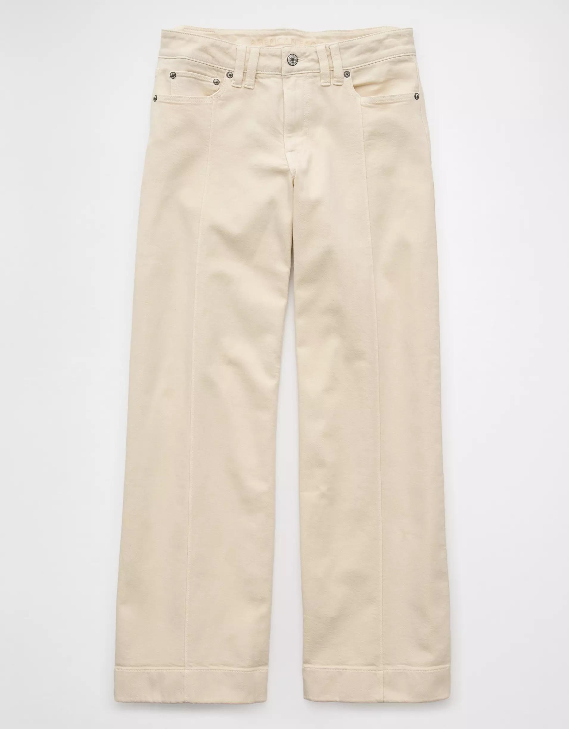 AE Dreamy Drape Stretch Low-Rise Baggy Wide-Leg Pant Product Image