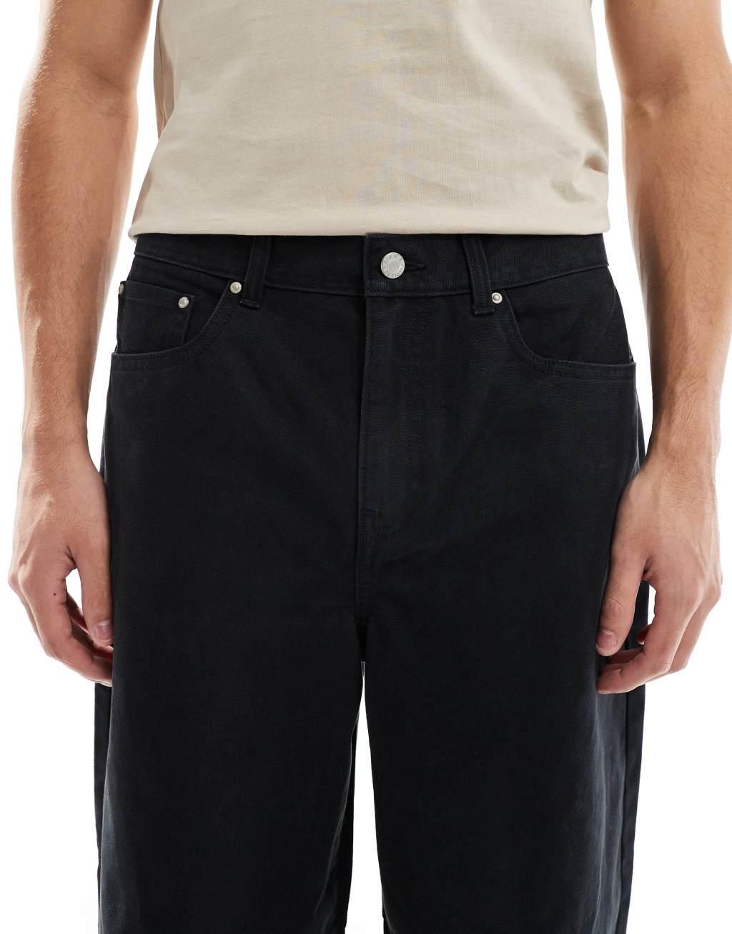 ASOS DESIGN horseshoe jeans in black Product Image