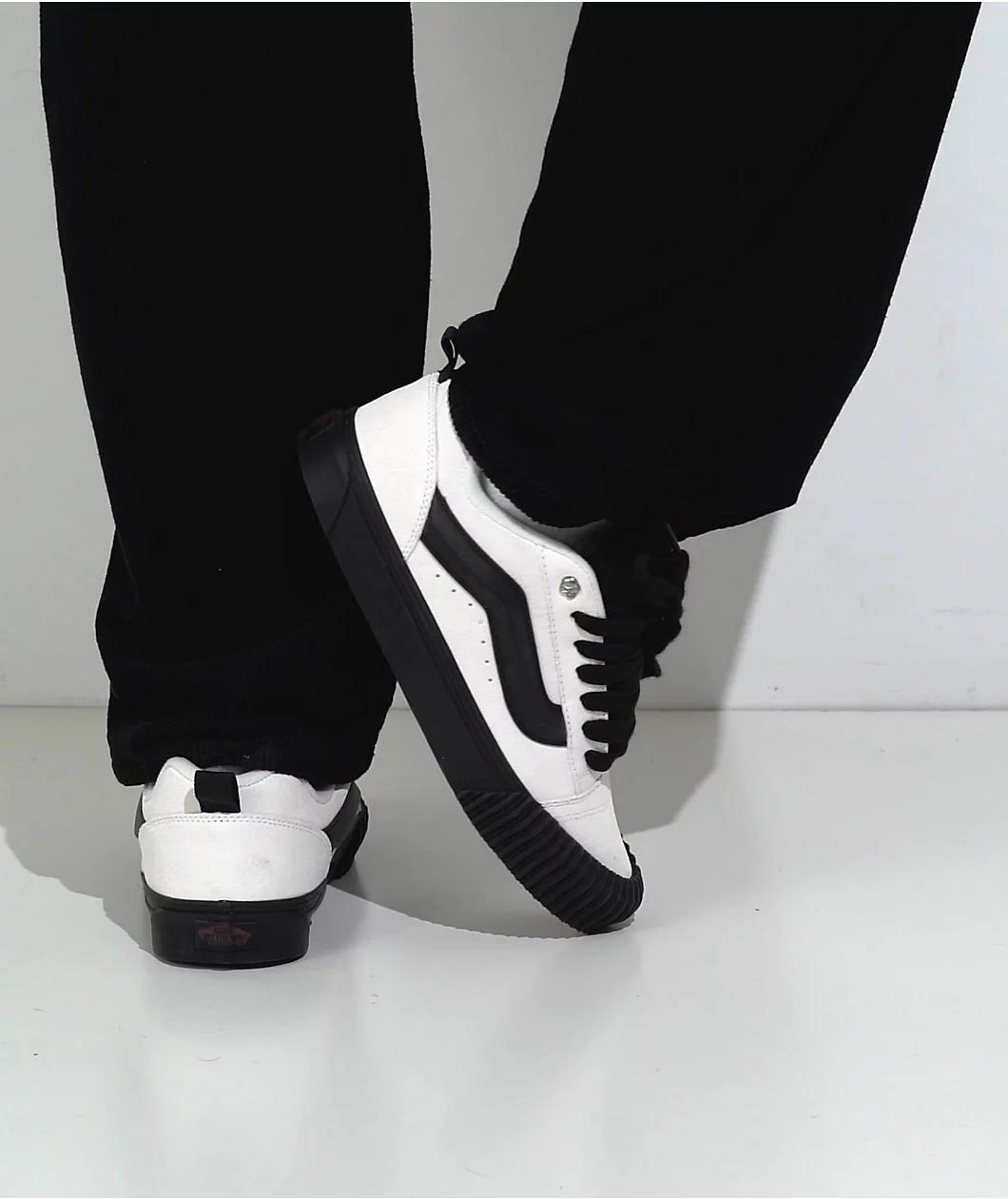 Vans Knu Skool In The Shadows White & Black Skate Shoes Product Image
