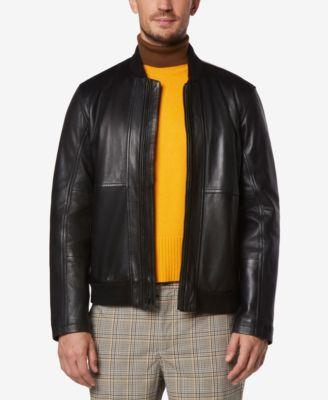 Andrew Marc MacNeil Leather Bomber Jacket Product Image