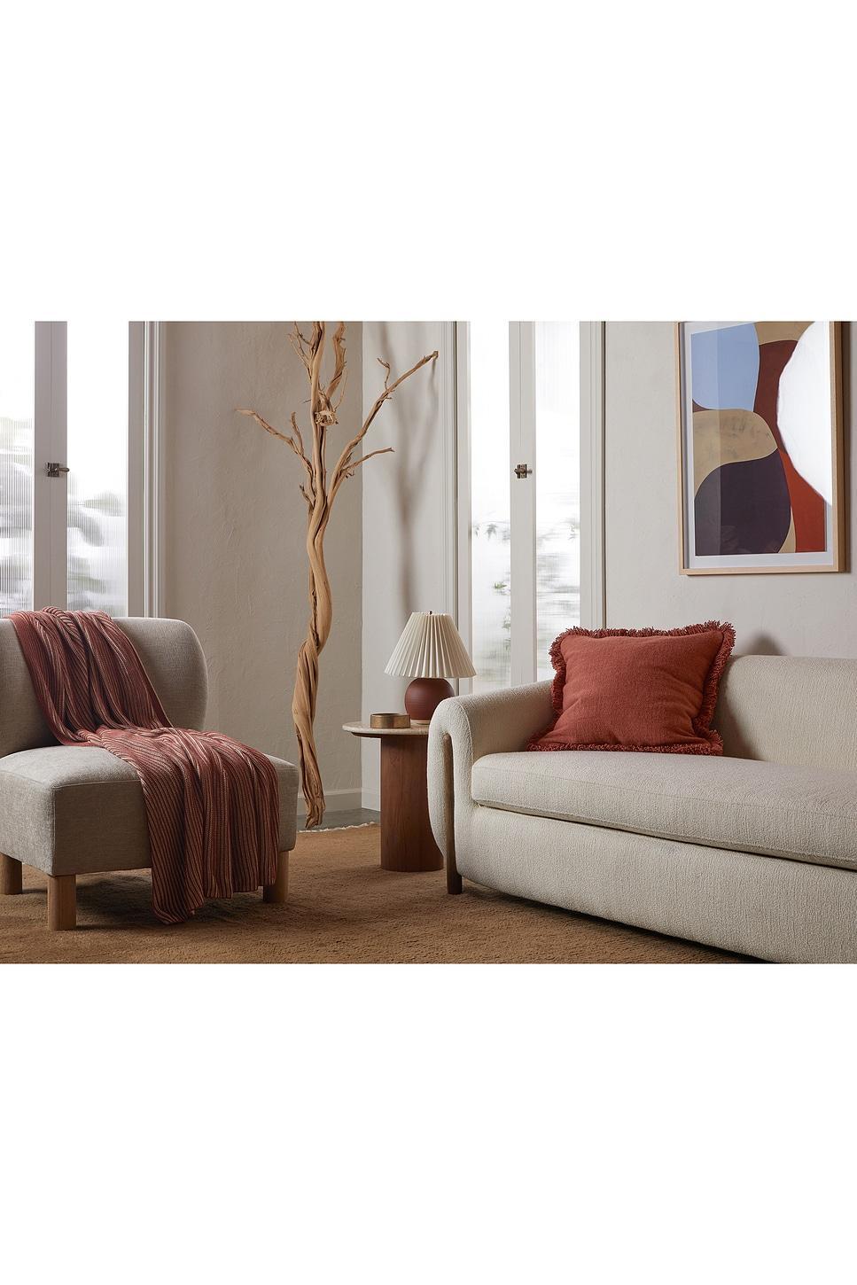 Organic Two Tone Rib Knit Throw Product Image