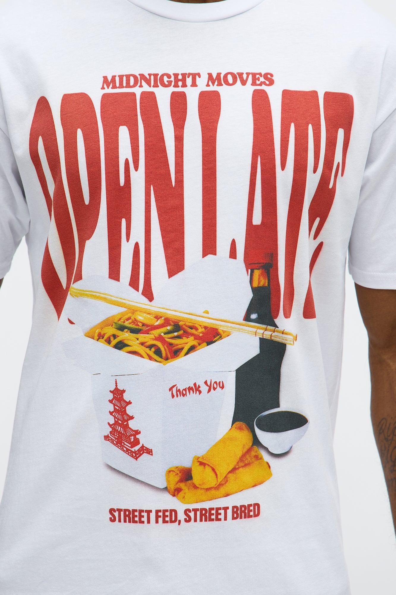 Midnight Open Late Short Sleeve Tee - White Product Image