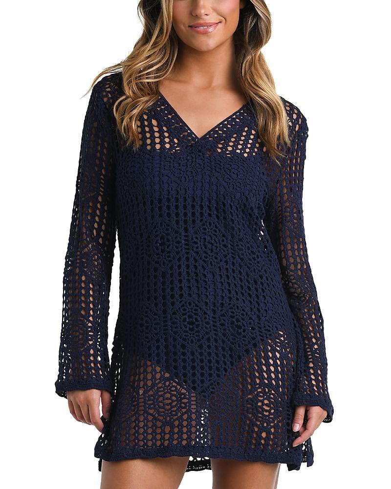 La Blanca Waverly Crochet Swim Cover Up Tunic Product Image