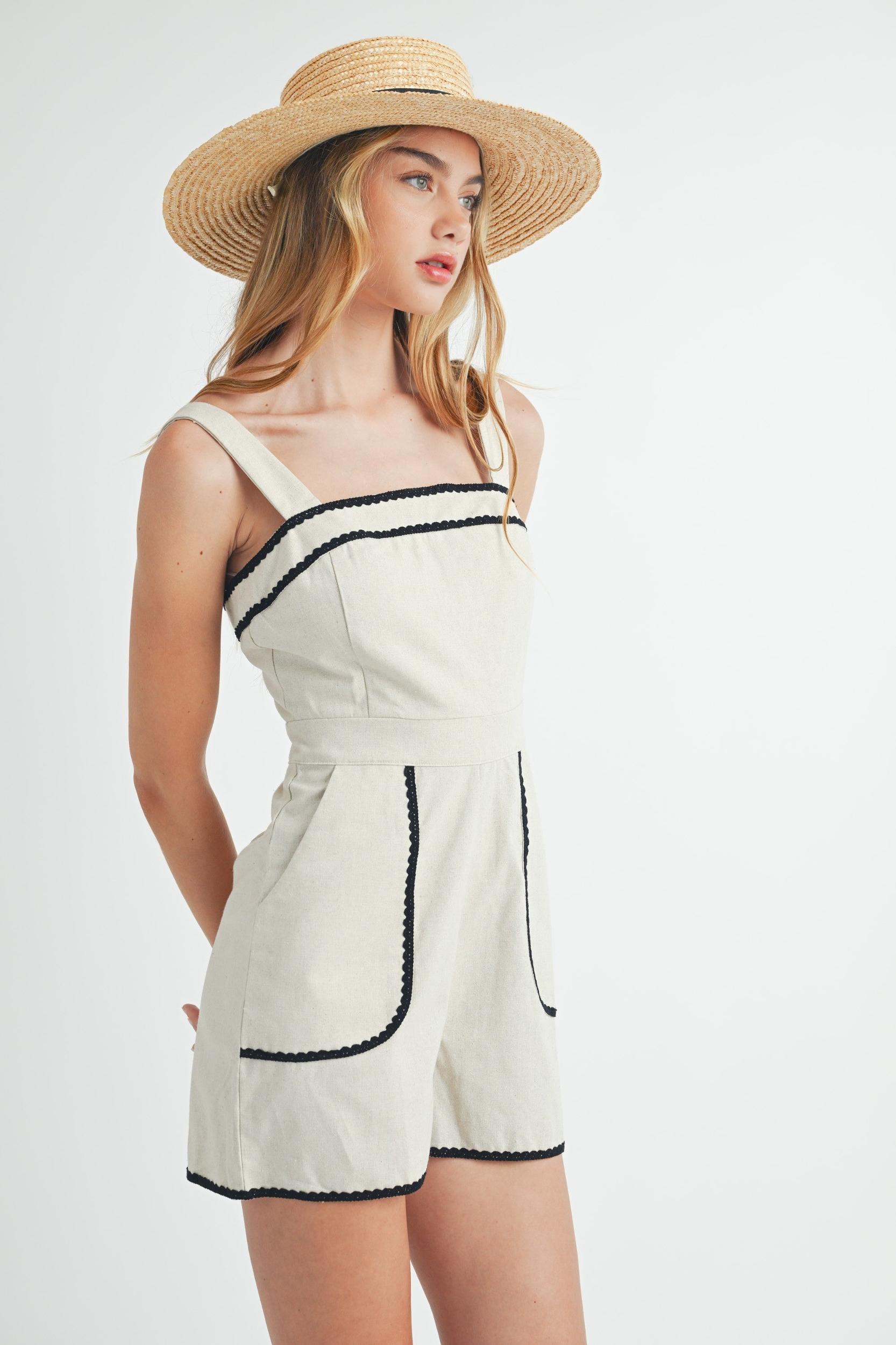Lovely Lace Scallop Detail Romper Product Image