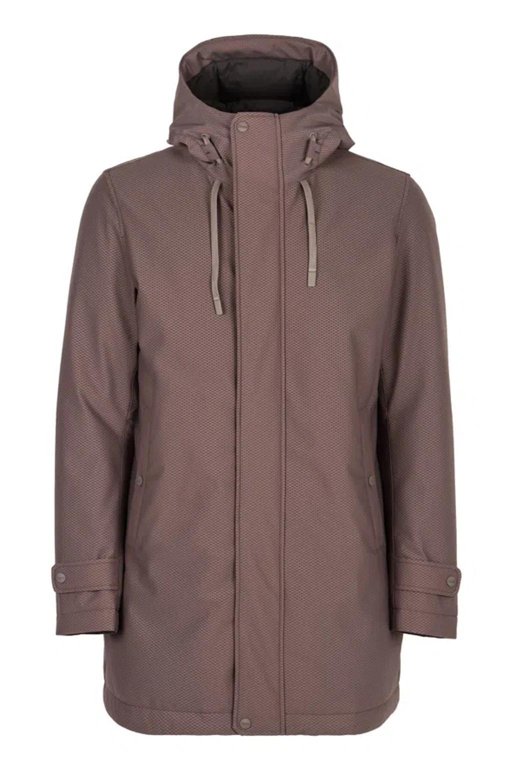 HERNO Technical Fabric Parka In Grey Product Image