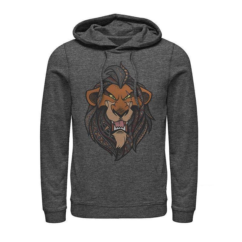 Men's Disney's The Lion King Scar Hoodie, Size: XXL, Grey Heather Product Image