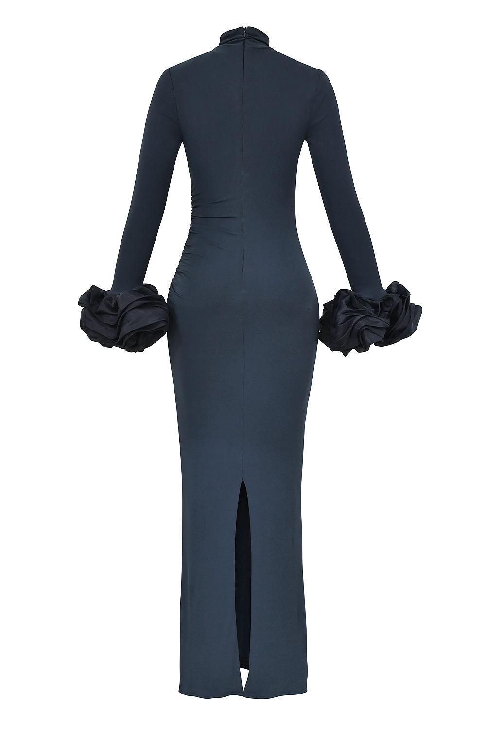 Fabienne Midnight Ruffle Sleeve Maxi Dress Product Image