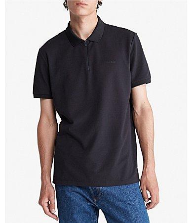 Calvin Klein Men's Tech Zip Polo Shirt - Blue - XS Product Image