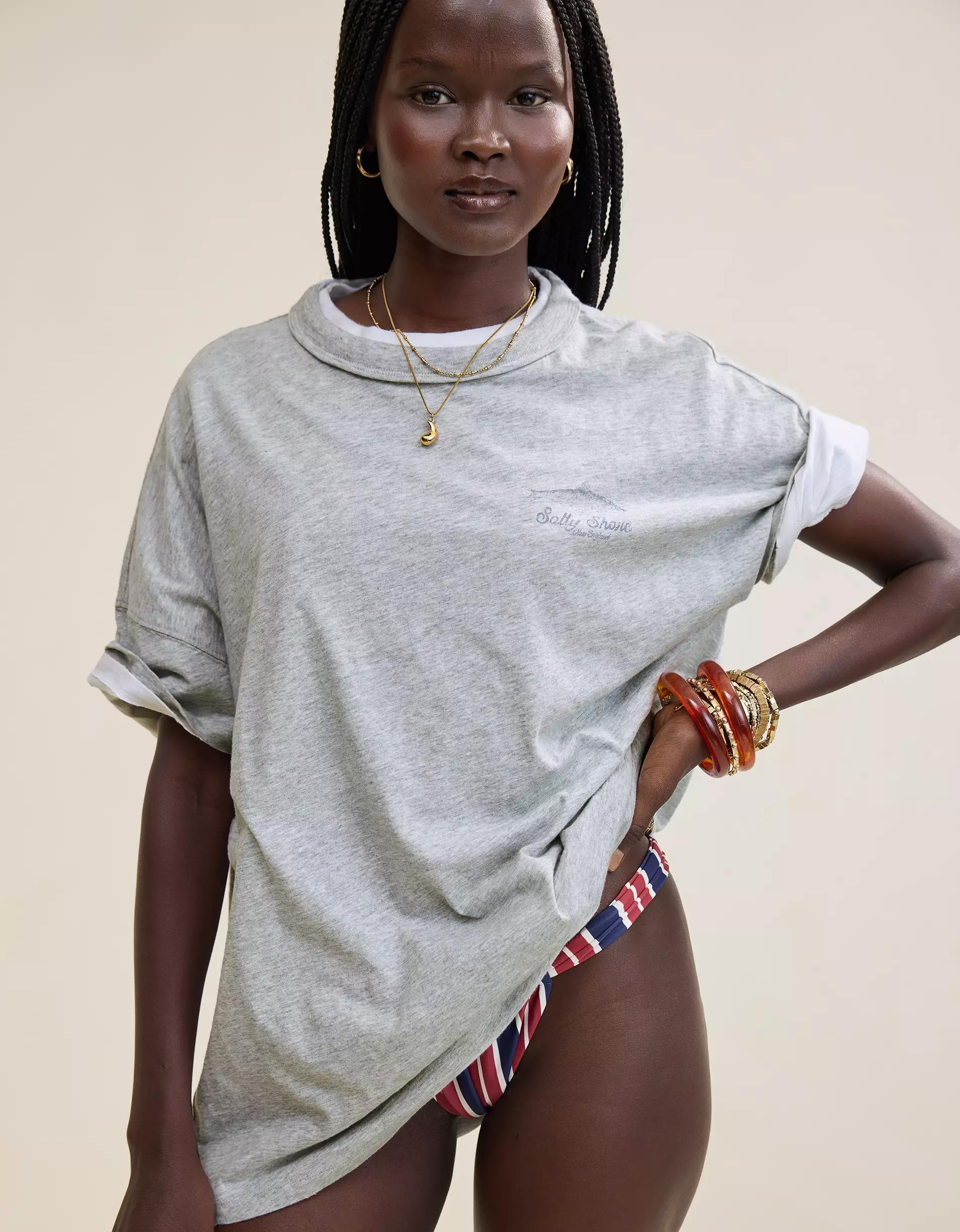 Aerie Oversized Crew Boyfriend T-Shirt Product Image