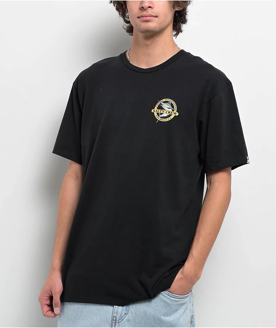 Salty Crew Interclub Black T-Shirt Product Image