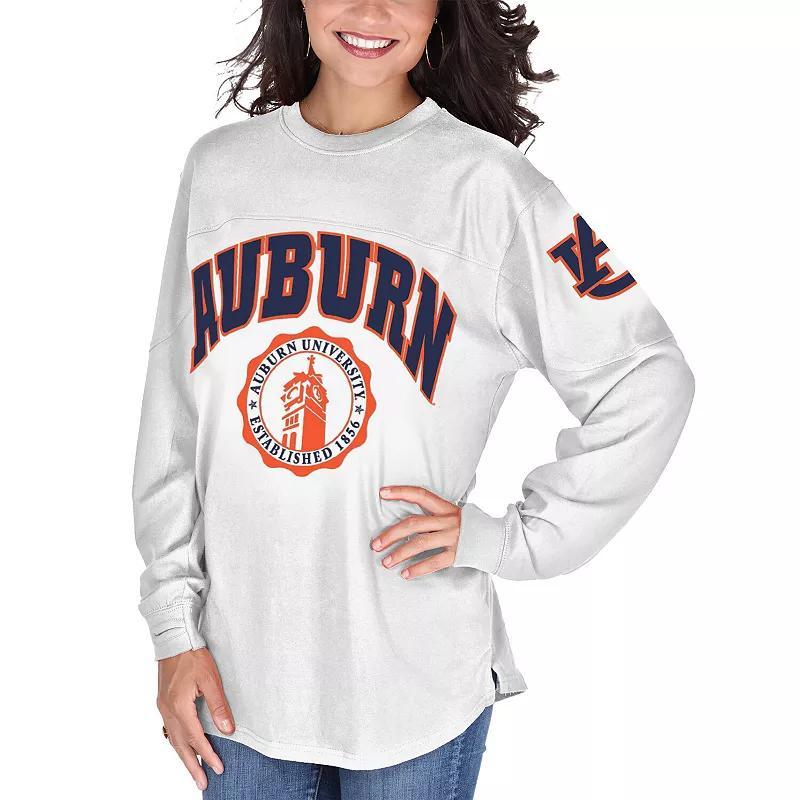 Women's White Auburn Tigers Edith Long Sleeve T-Shirt, Size: XL Product Image