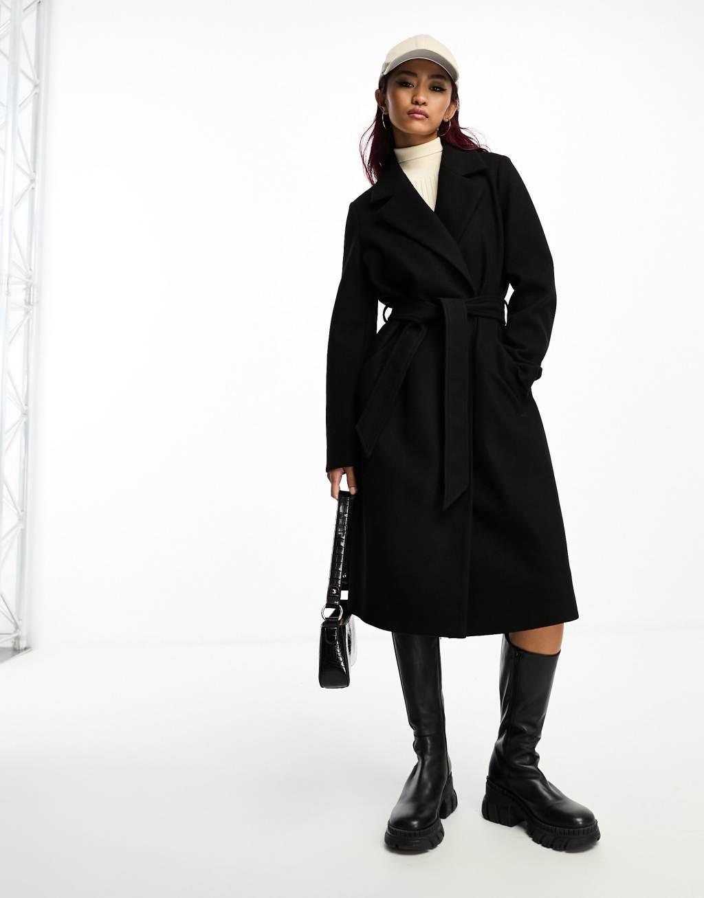 Vero Moda belted formal midi coat Product Image