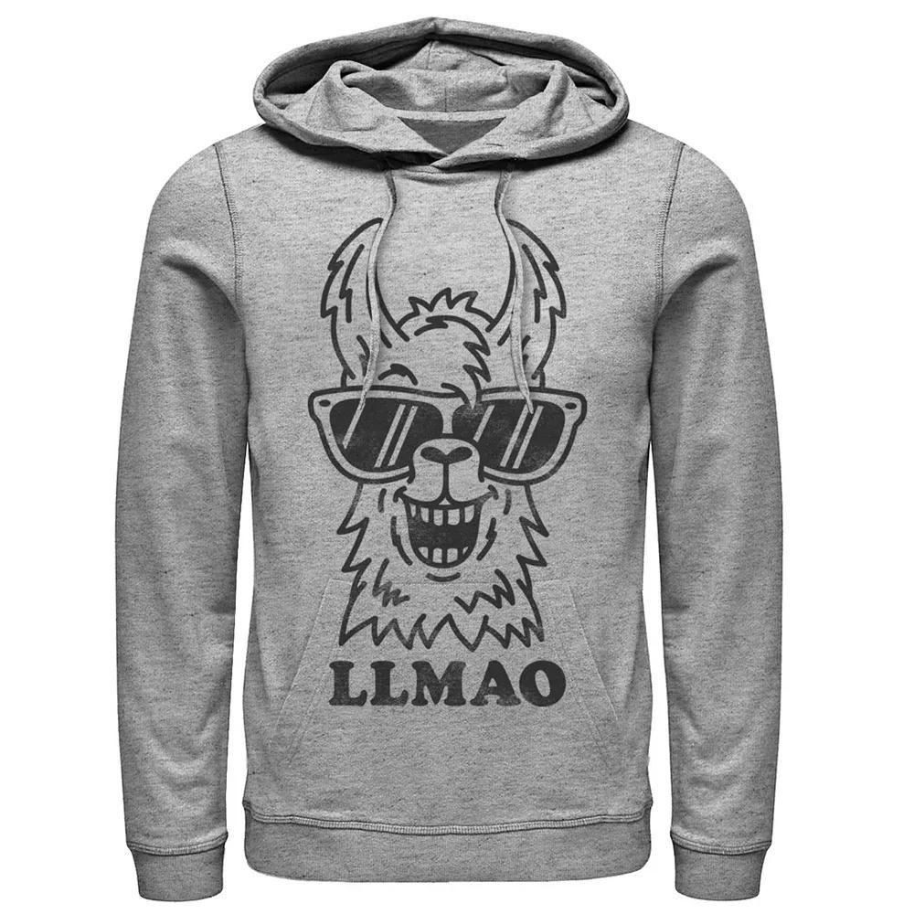 Men's Fifth Sun Llmao Llama Line Art Hoodie, Size: XXL, Athletic Grey Product Image