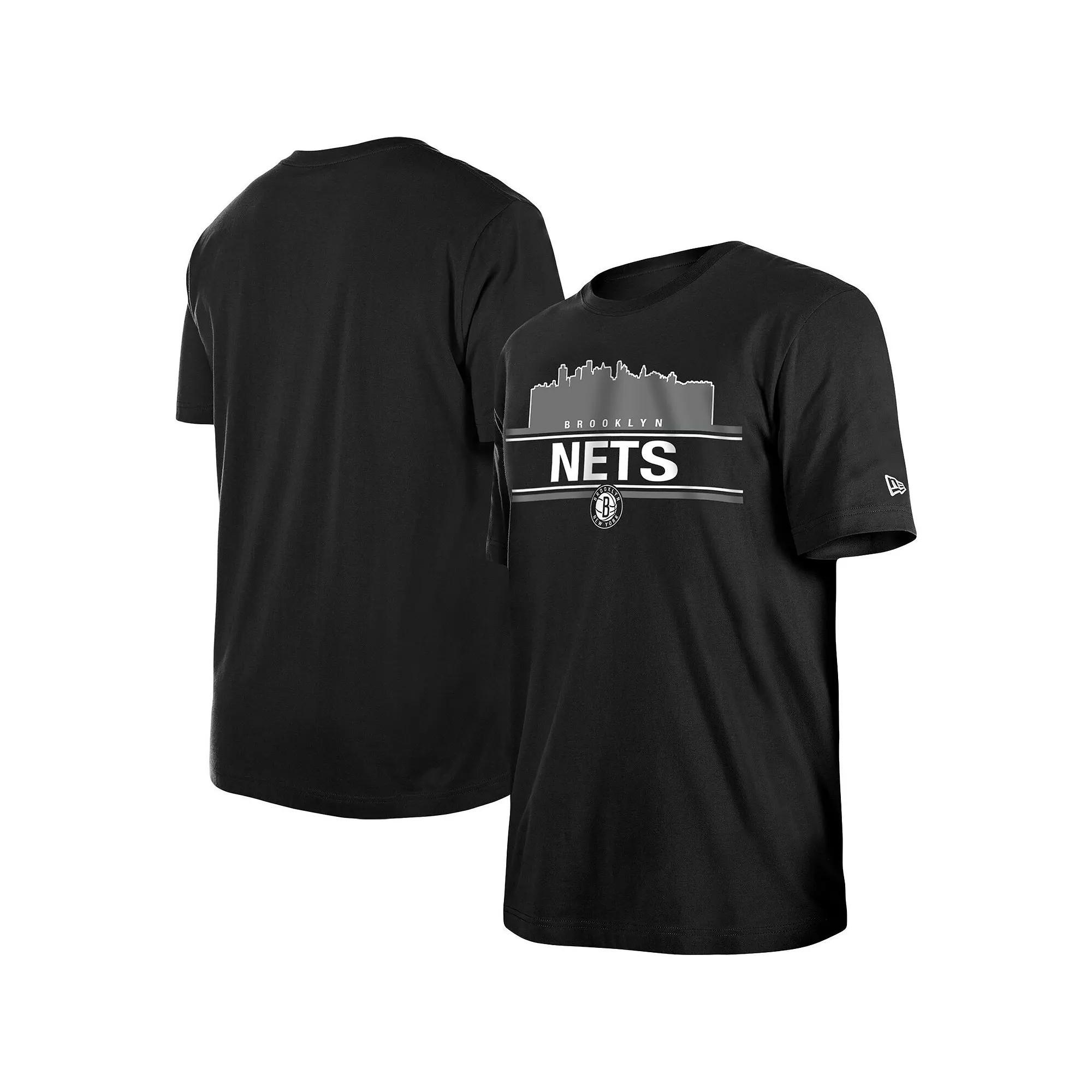 Men's New Era Black Brooklyn Nets Localized T-Shirt, Size: Small Product Image