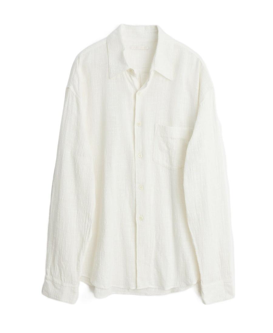 OUR LEGACY Button-front Long-sleeve Shirt In White Product Image