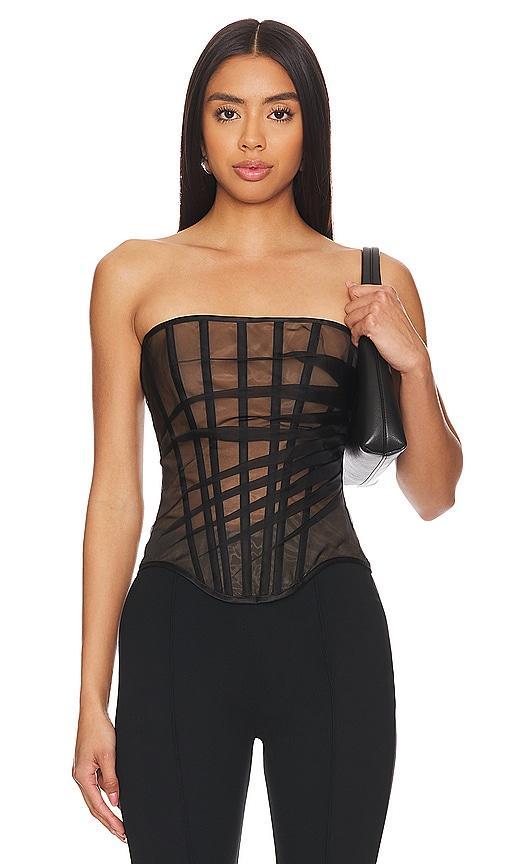 Draped Organza Corset Top Rozie Corsets Product Image