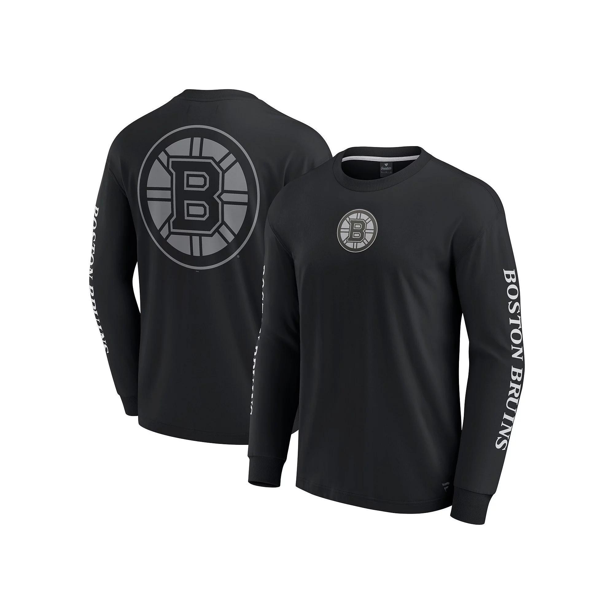 Men's Fanatics Black Boston Bruins Elements Strive Long Sleeve T-Shirt, Size: XS Product Image