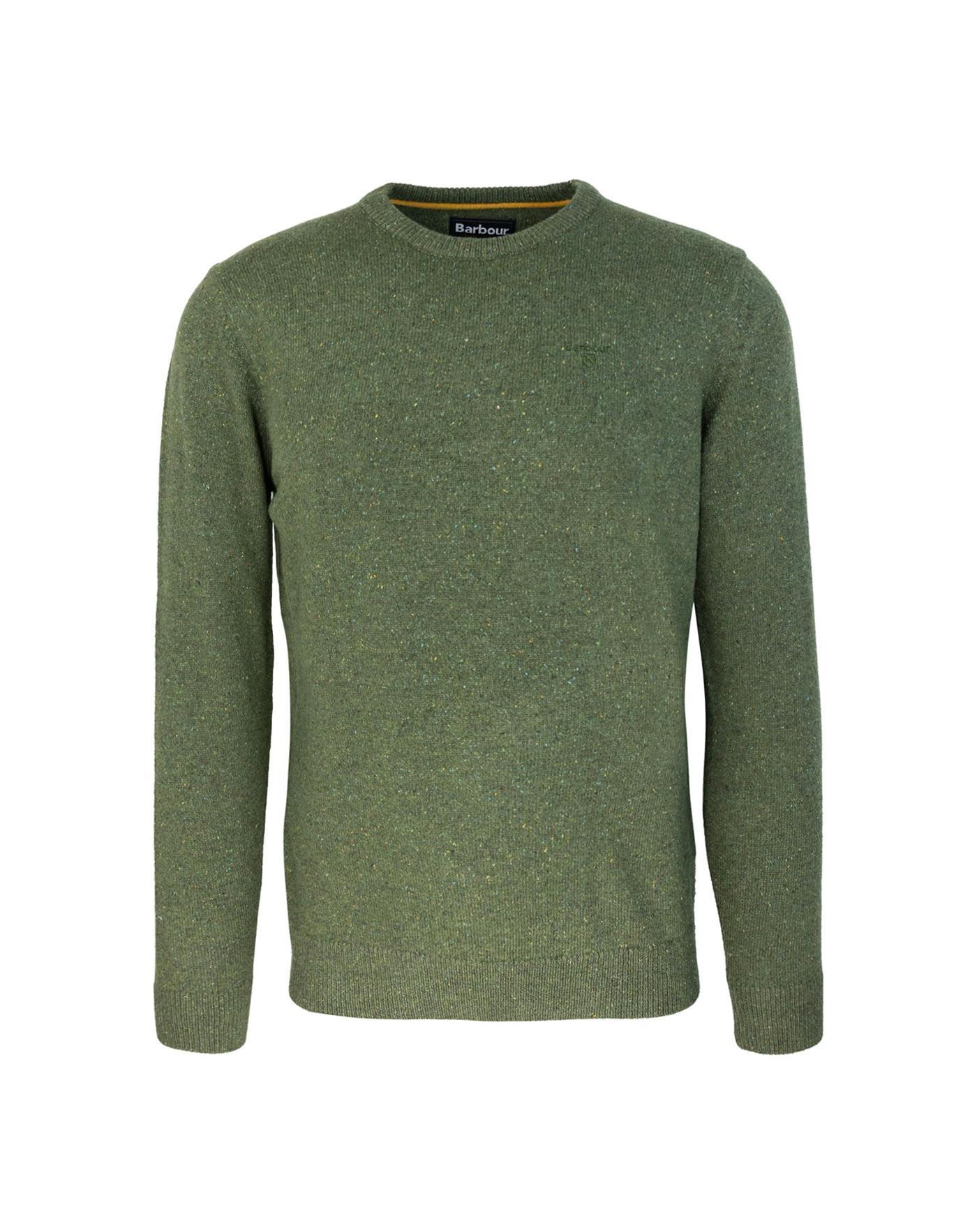 BARBOUR Maglia Essential Tisbury Crew Verde In Gn91 Product Image