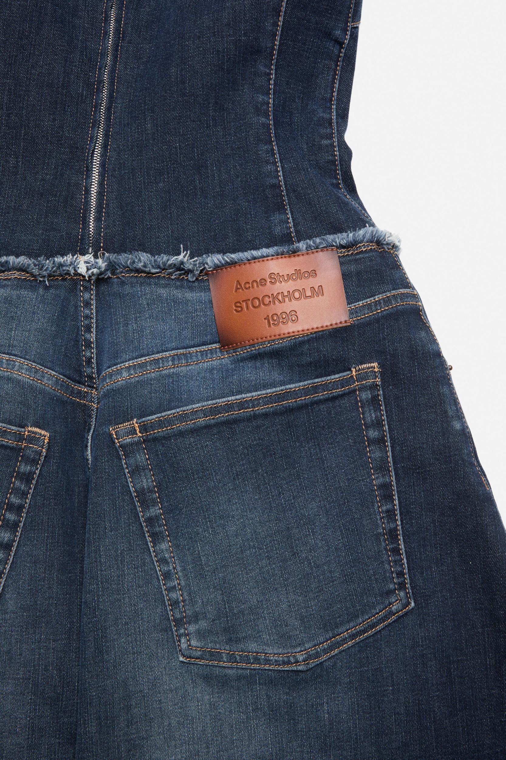 Layered denim midi dress Product Image