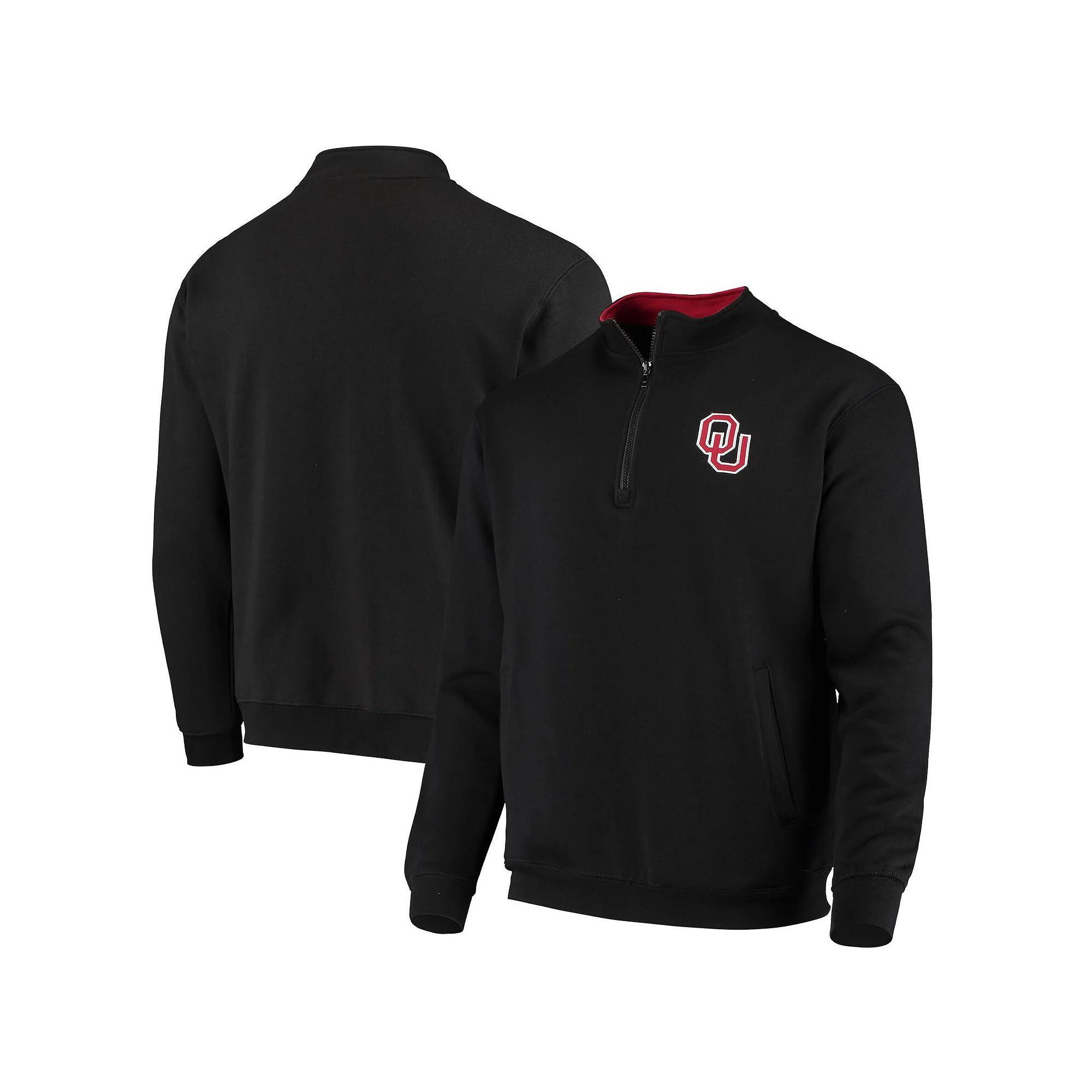 Men's Colosseum Black Oklahoma Sooners Tortugas Logo Quarter-Zip Jacket, Size: 2XL Product Image