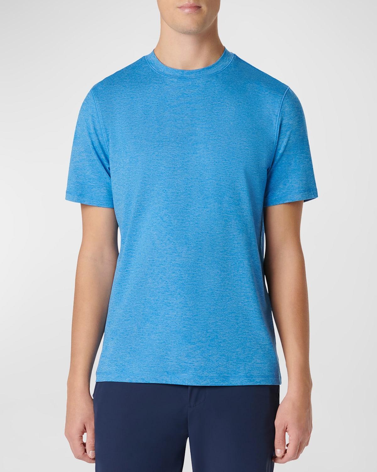 Mens Cotton Jersey Crewneck T-Shirt with Faux Layering Product Image