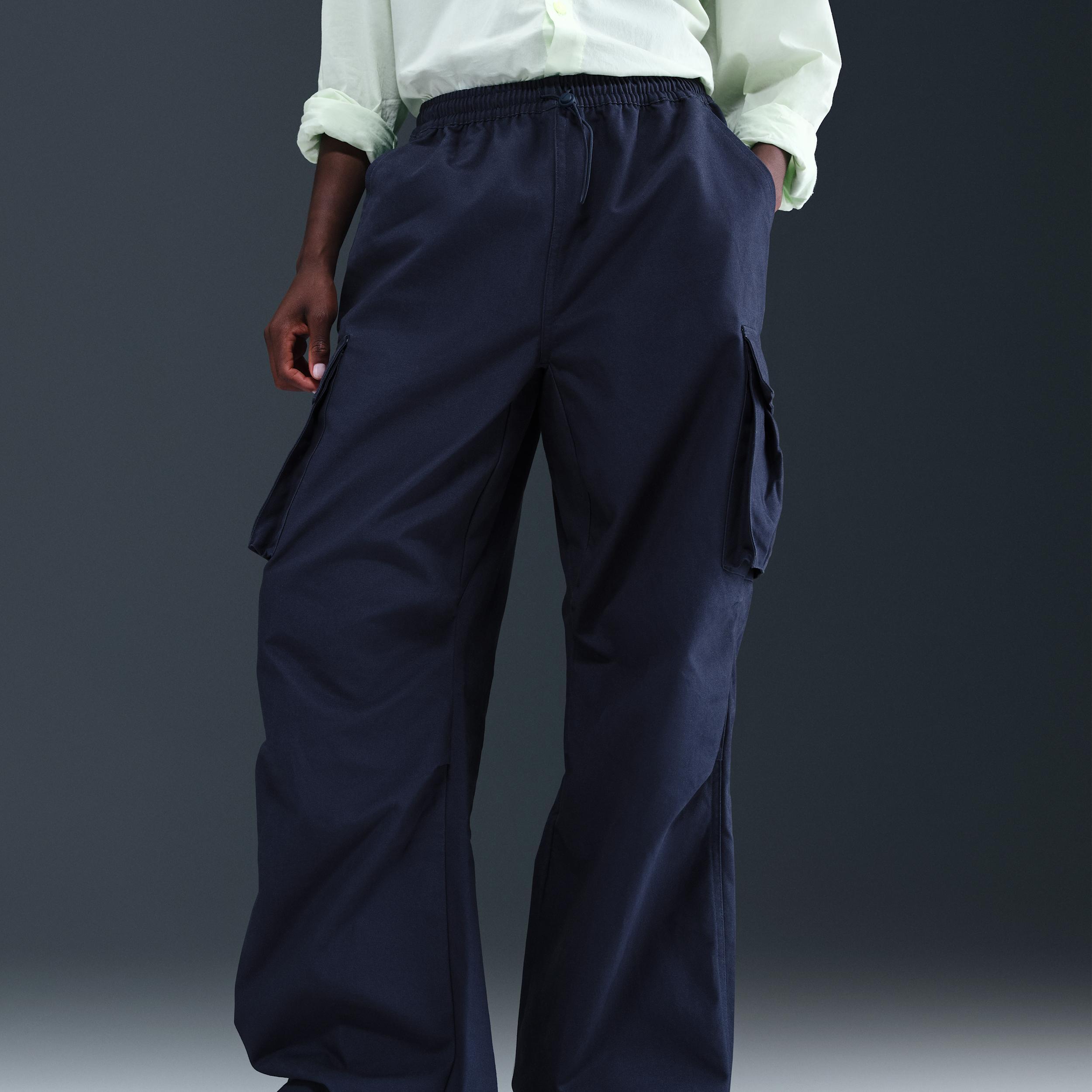 Women's Nike Sportswear Mid-Rise Oversized Woven Cargo Pants Product Image