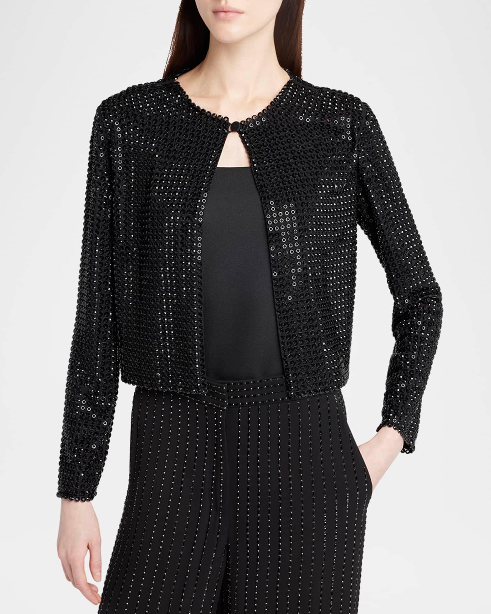Embroidered Silk Topper Jacket Product Image
