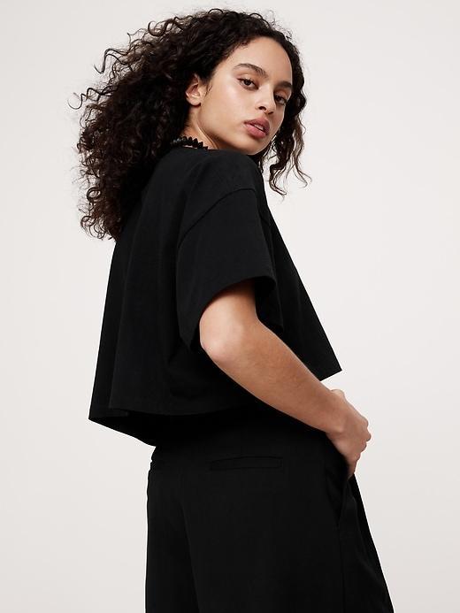 Oversized Cotton Cropped T-Shirt Product Image