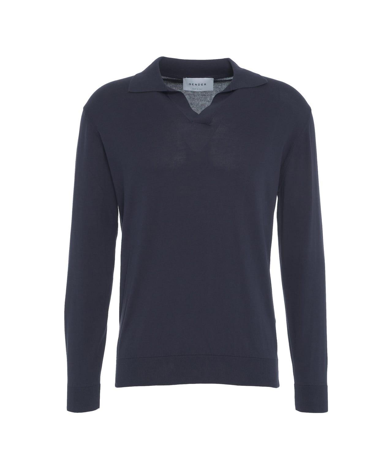 Knit sweater with V-neck Product Image