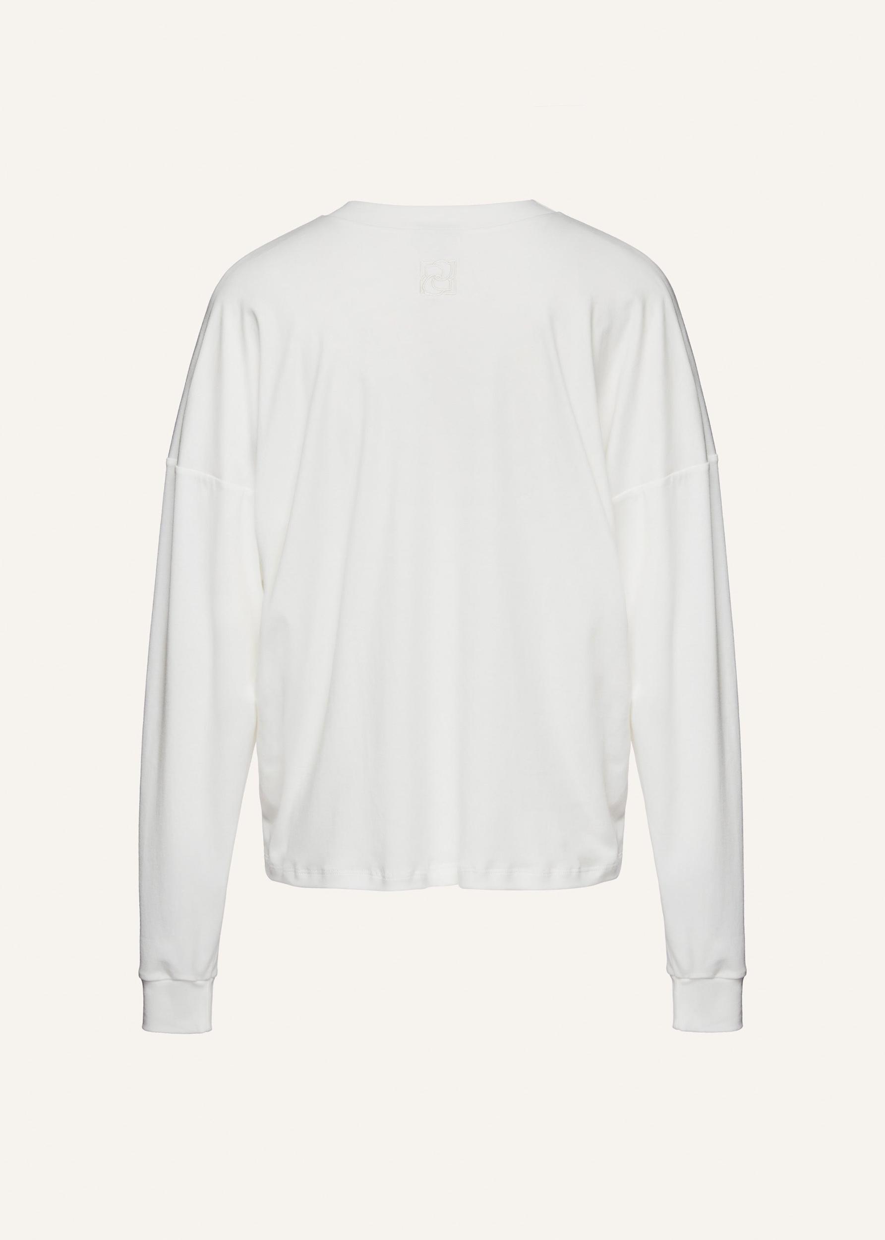 Oversized long sleeve t-shirt in cream Product Image