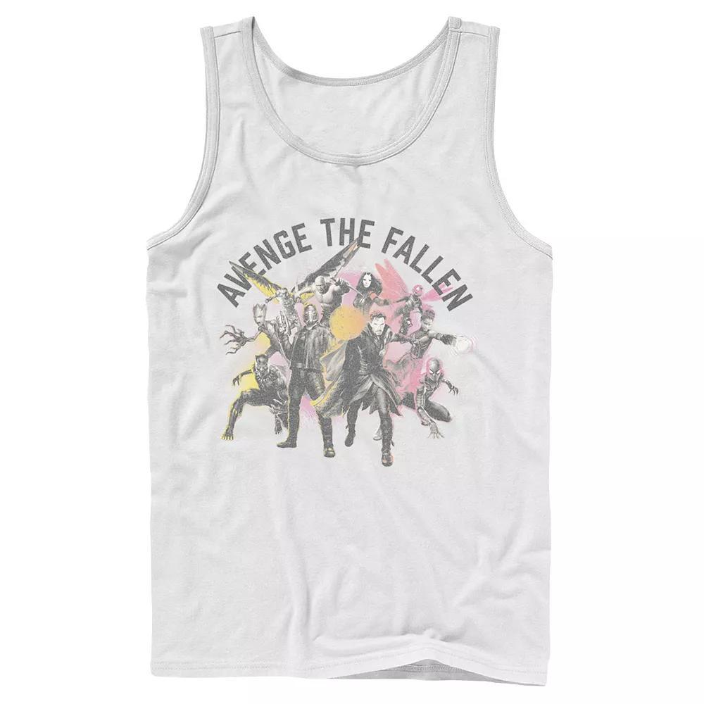 Men's Marvel Avenge The Fallen Tank Top, Boy's, Size: Large, White Product Image