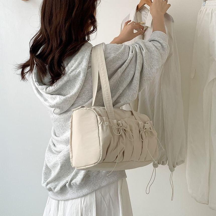 Plain Bow Nylon Tote Bag Product Image