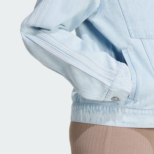 adidas Premium Essentials Denim Jacket Light Denim XS Womens Product Image