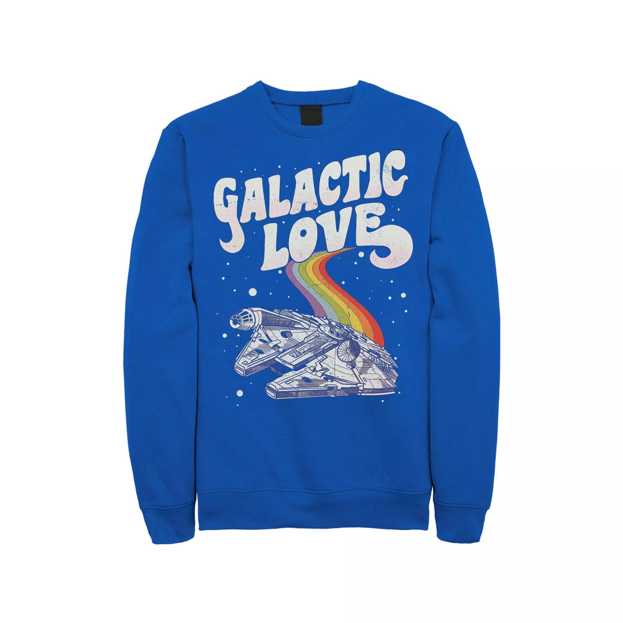 Men's Star Wars Pride Millennium Falcon Galactic Love Sweatshirt, Size: XL, Grey Heather Product Image
