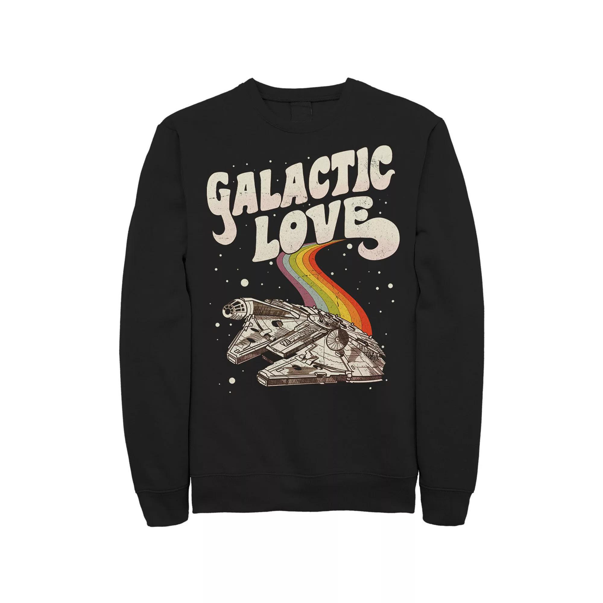 Men's Star Wars Pride Millennium Falcon Galactic Love Sweatshirt, Size: XL, Grey Heather Product Image