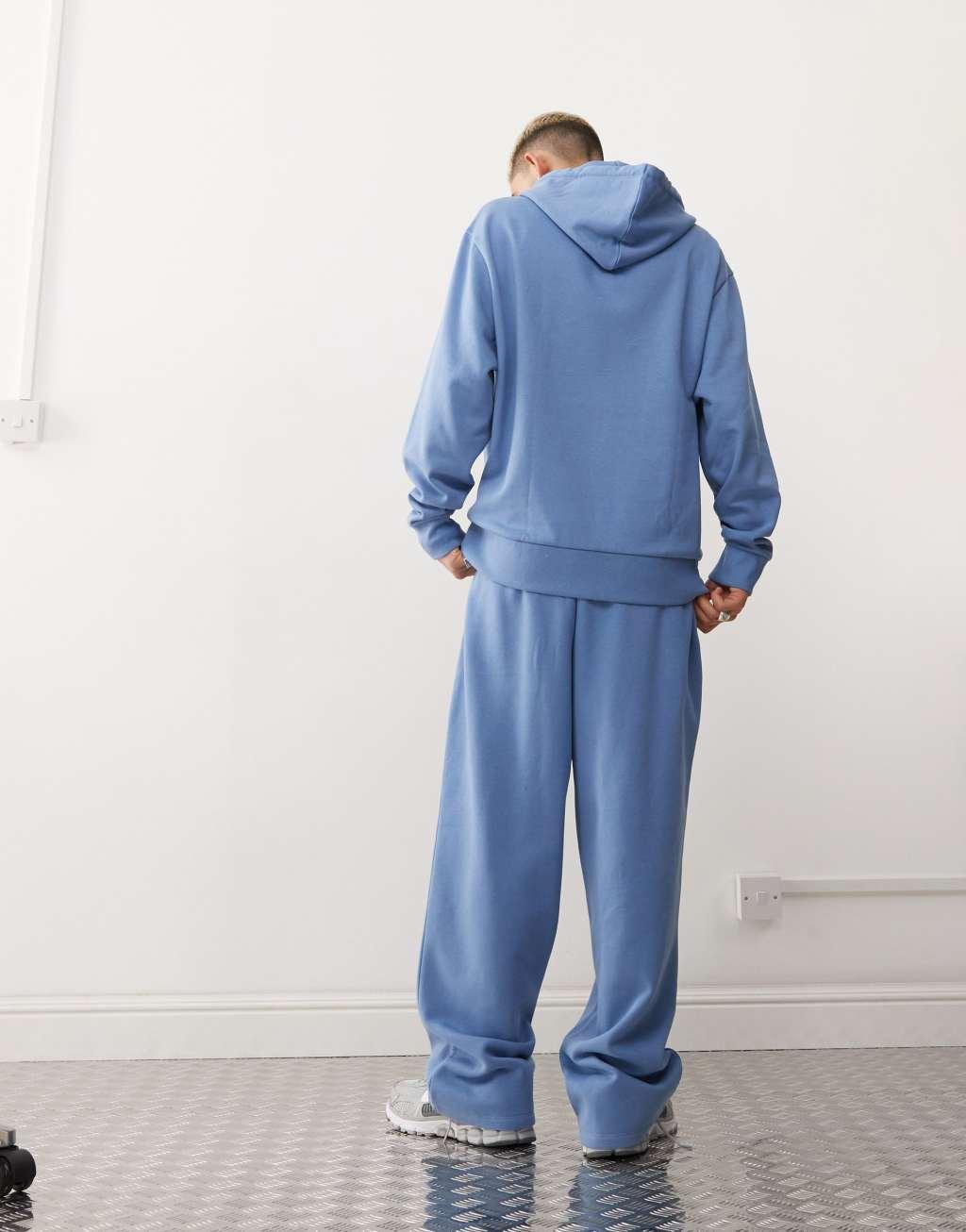 COLLUSION Relaxed skate sweatpants in blue - part of a set Product Image