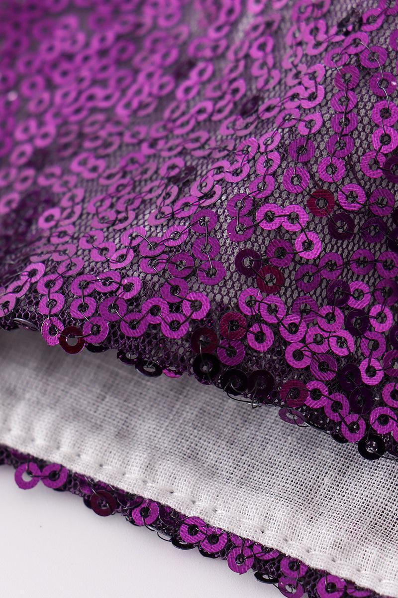 Purple sequin mardi gras mom&me skorts Product Image