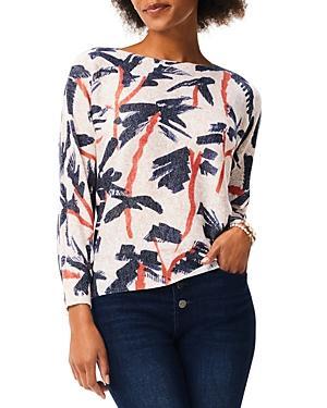 NIC+ZOE Painted Palms Sweater Multi) Women's Sweater Product Image