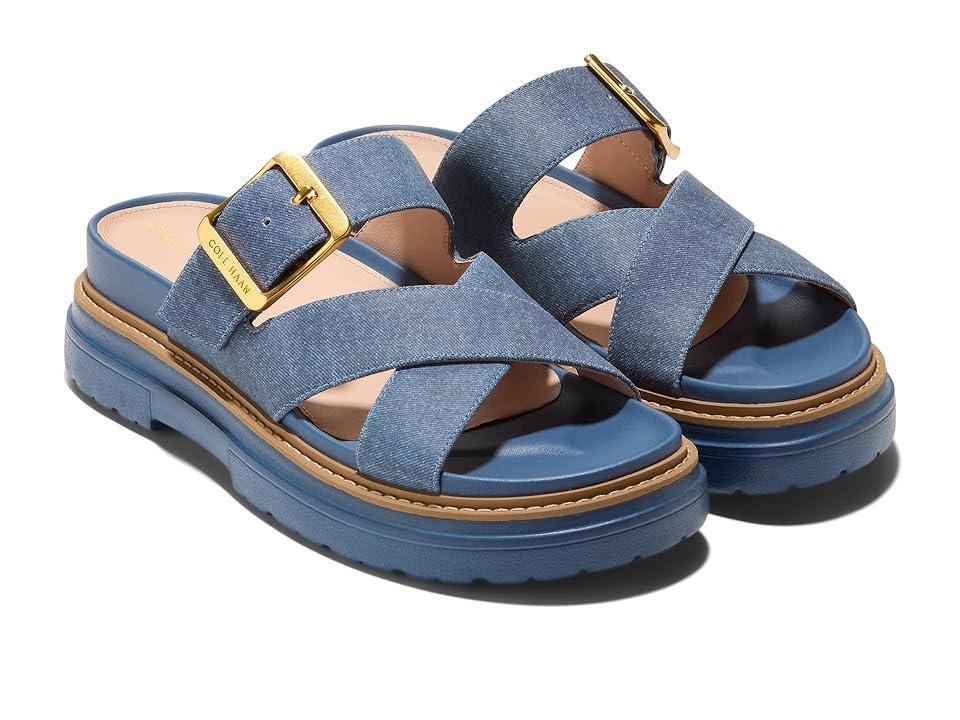 Cole Haan Fraya Slide Sandal (Denim Suede) Women's Shoes Product Image