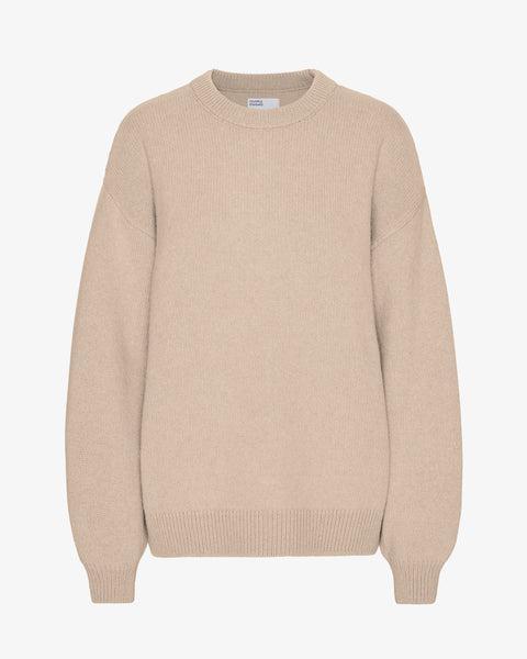 Oversized Merino Wool Crew - Burned Yellow Product Image