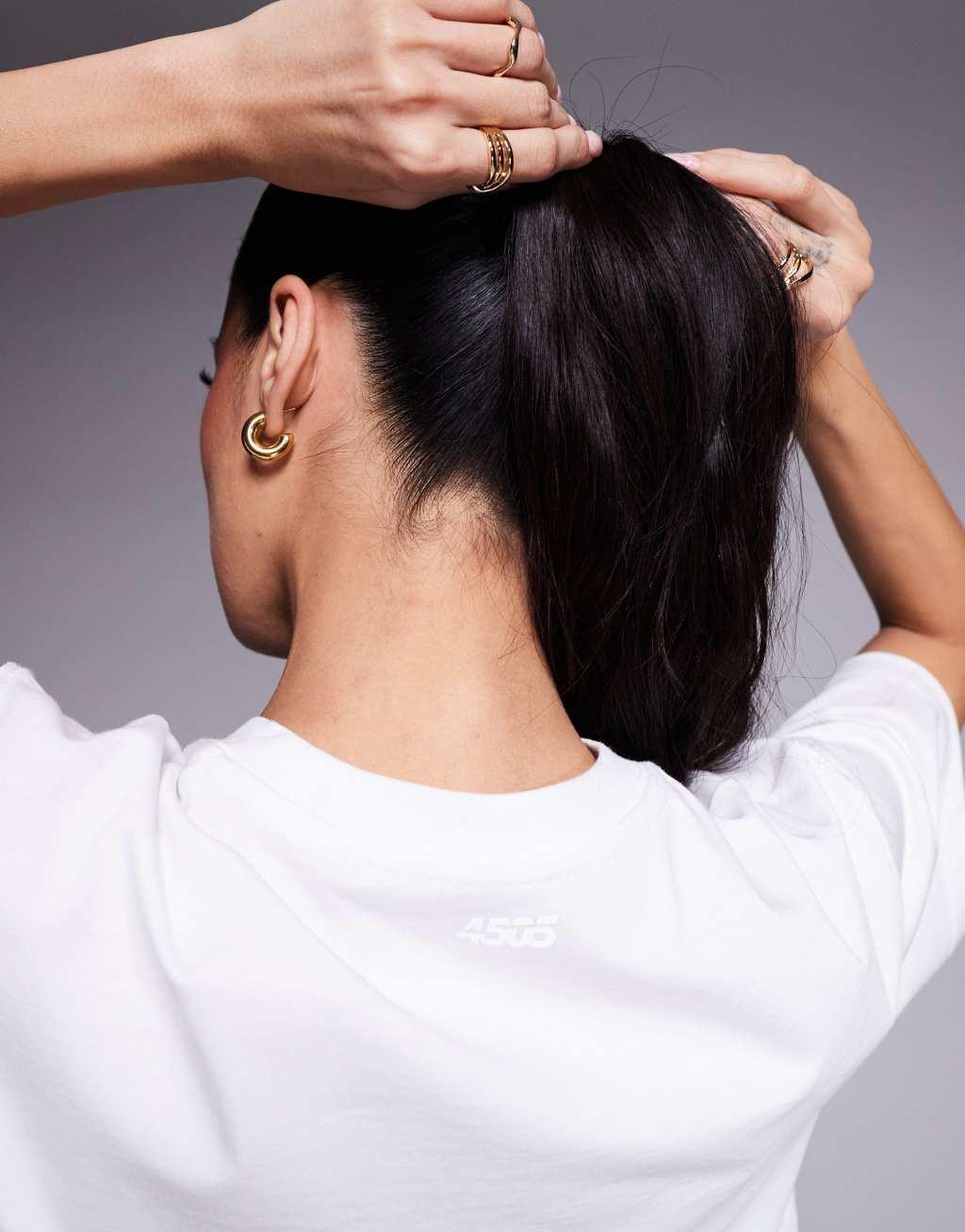 4505 Icon oversized cotton t-shirt with quick dry finish in white  Product Image