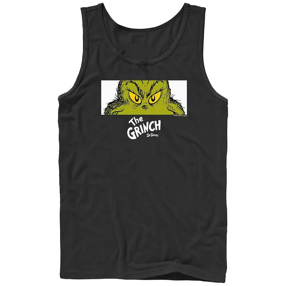 Big & Tall Dr. Seuss Grinch Naughty Eyes Graphic Tank, Men's, Size: XL, Black Product Image